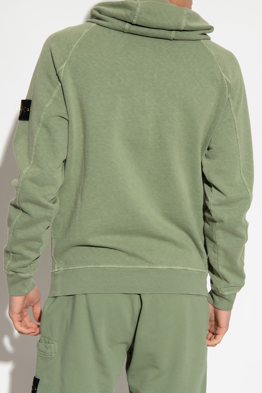パーカー・フーディ Stone  Military Pocket Sweatshirt Green Hoodie with logo patch Stone Island - Military Jacket